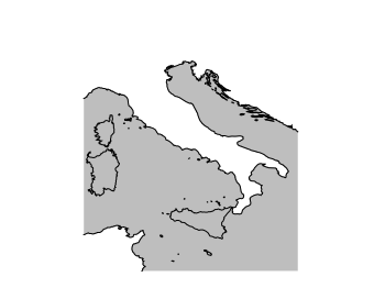 Corrupted map of Italy